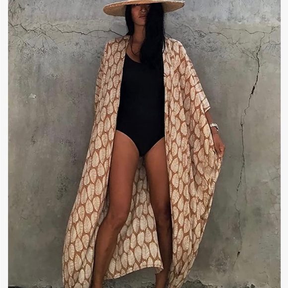 SOLD‼️Swim Cover Kimono Cardigan Open Front - Picture 7 of 8